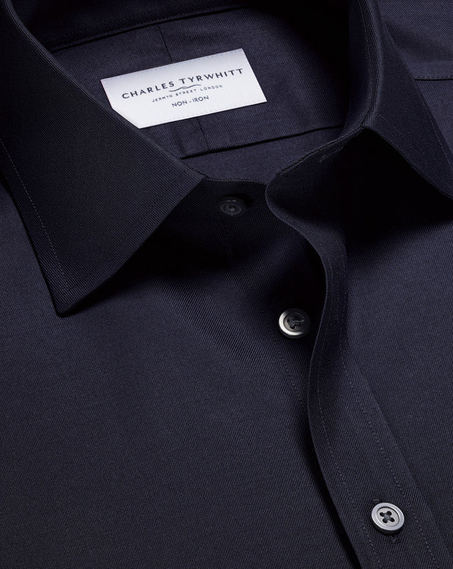 Non-Iron Twill Shirt - Navy
