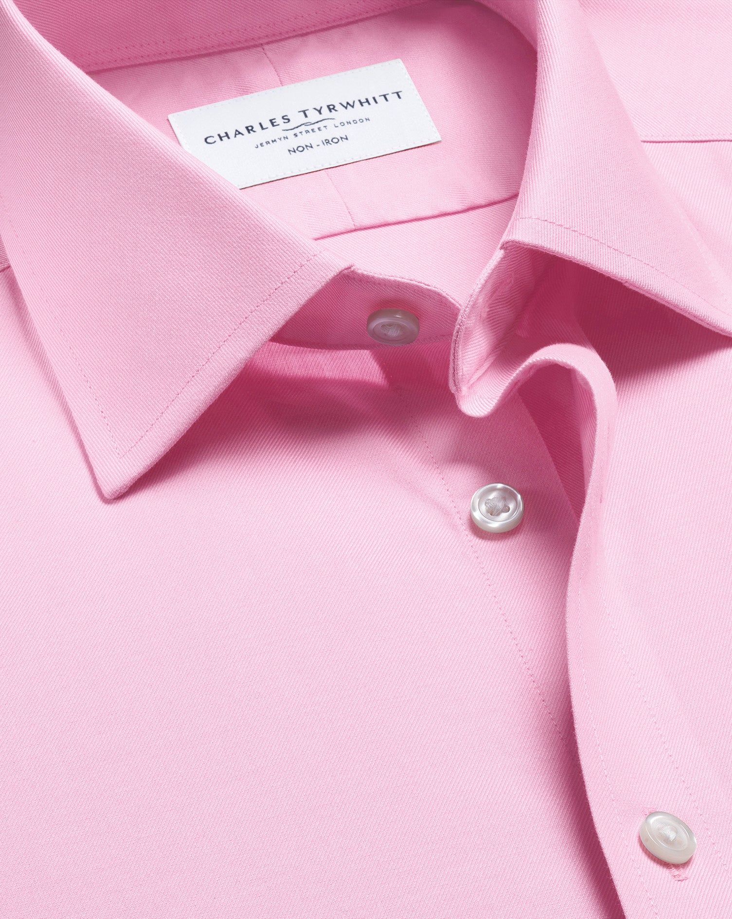 Non-Iron Twill Shirt - Pink