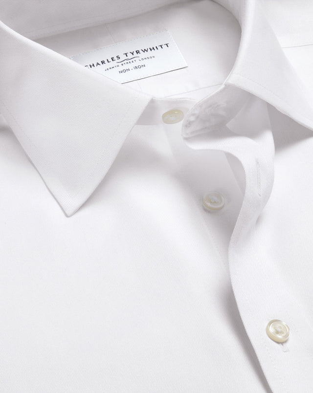 Non-Iron Twill Shirt - White
