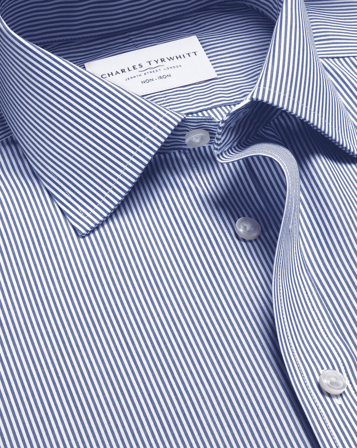 Non Iron Stretch Poplin Bengal Stripe Shirt