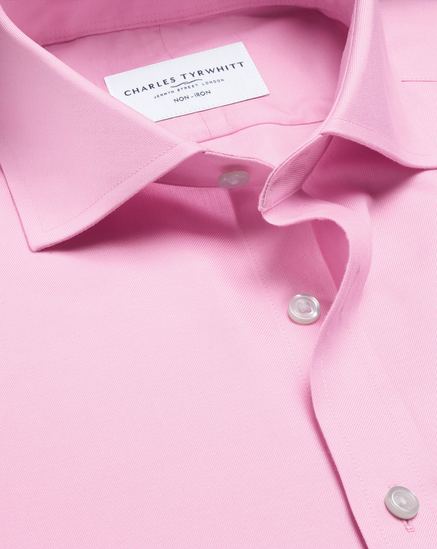 Non-Iron Twill Shirt - Pink