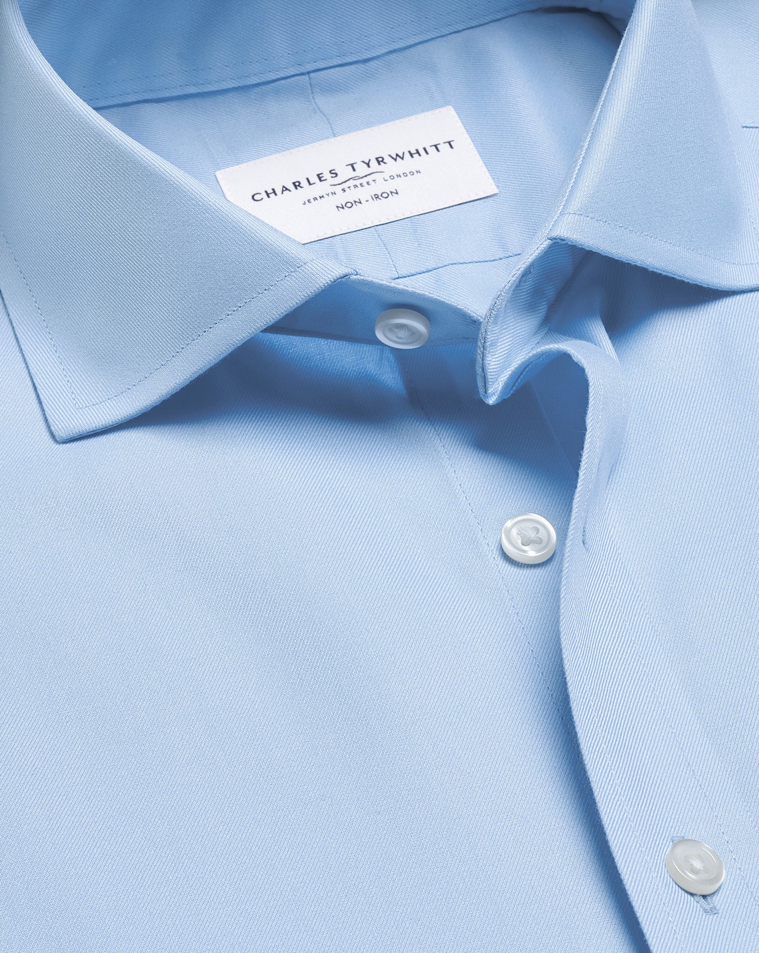 Non-Iron Twill Shirt - Sky Blue