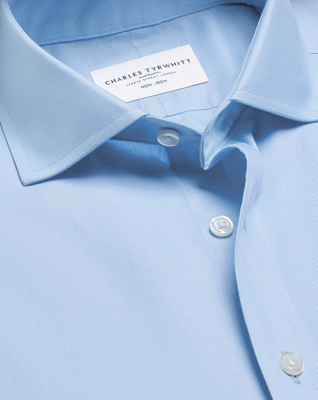Non-Iron Twill Shirt - Sky Blue