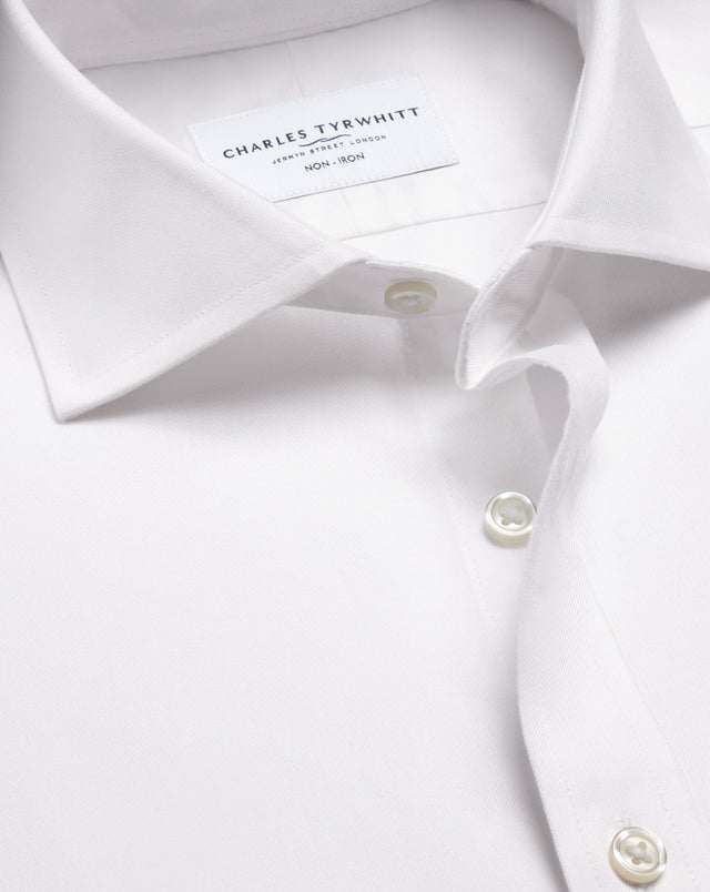 Non-Iron Twill Shirt - White