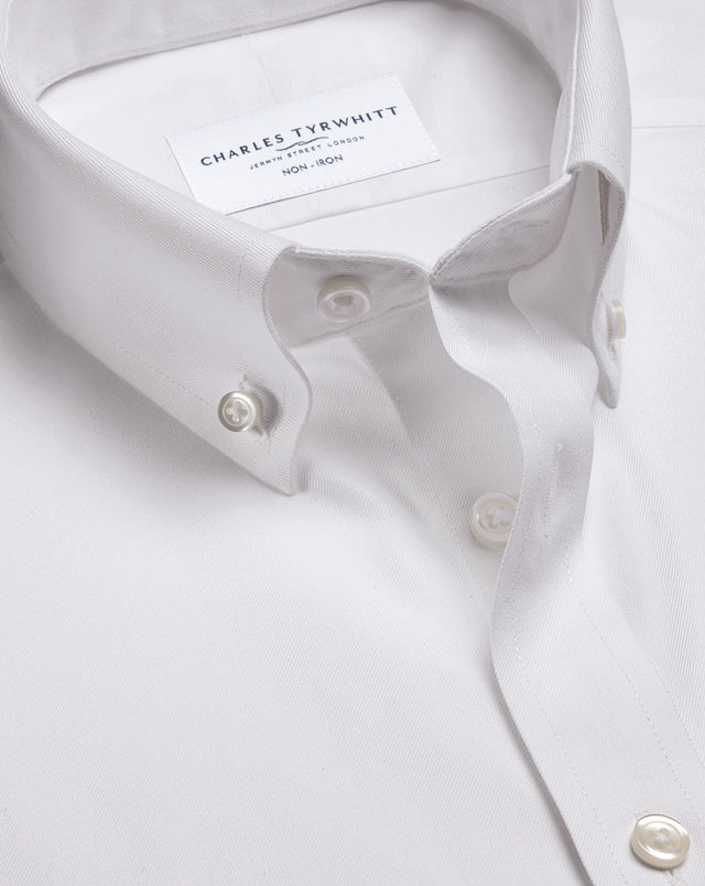 Non-Iron Twill Shirt - White