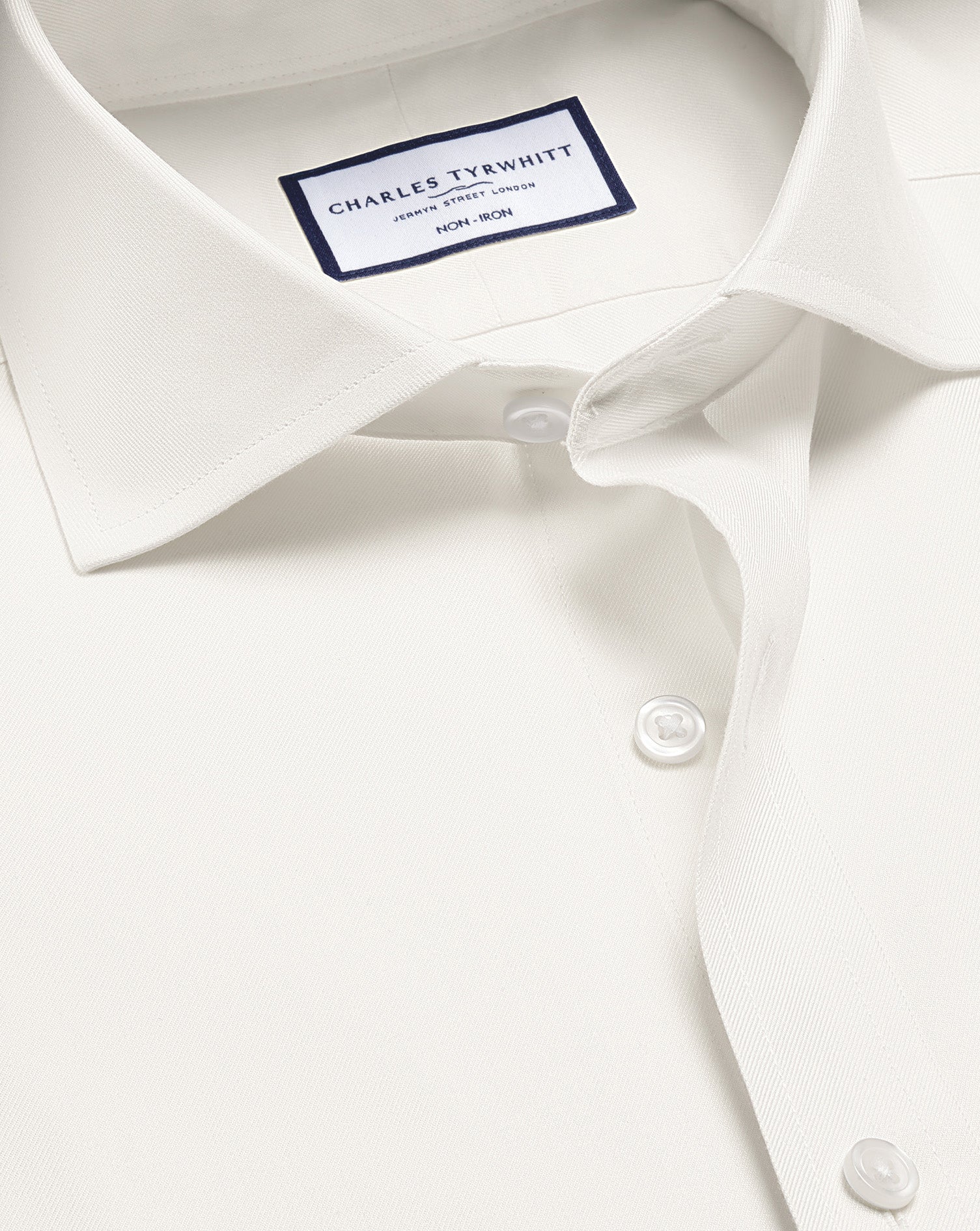 Non-Iron Twill Shirt - Ivory