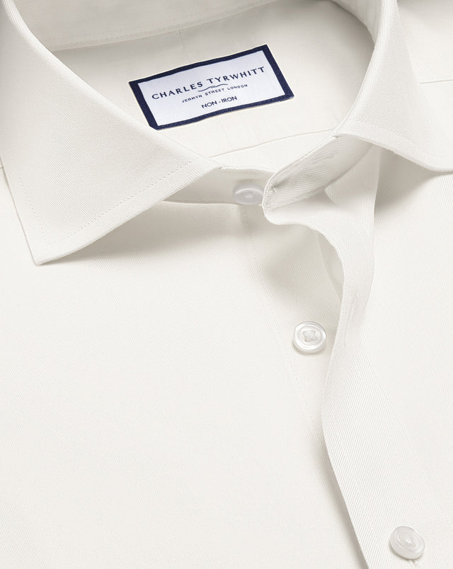 Non-Iron Twill Shirt - Ivory