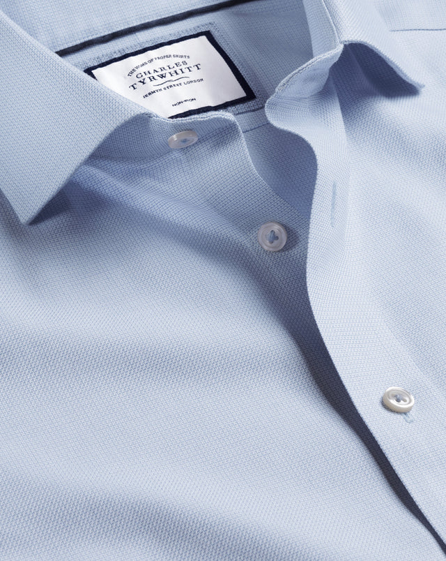 Non-Iron Richmond Weave Shirt - Sky Blue