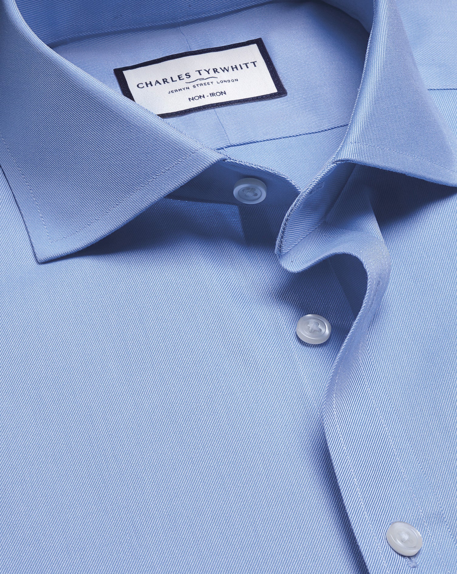 Non-Iron Twill Shirt - Cornflower Blue