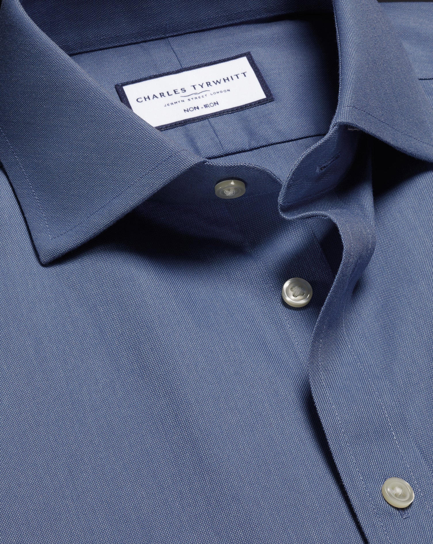 Non Iron Twill Shirt Blue