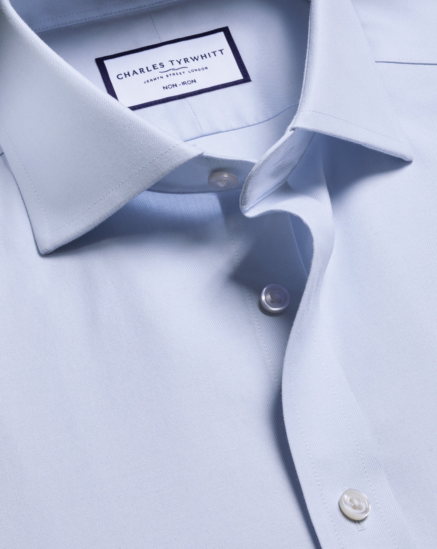 Non-Iron Twill Shirt - Light Blue