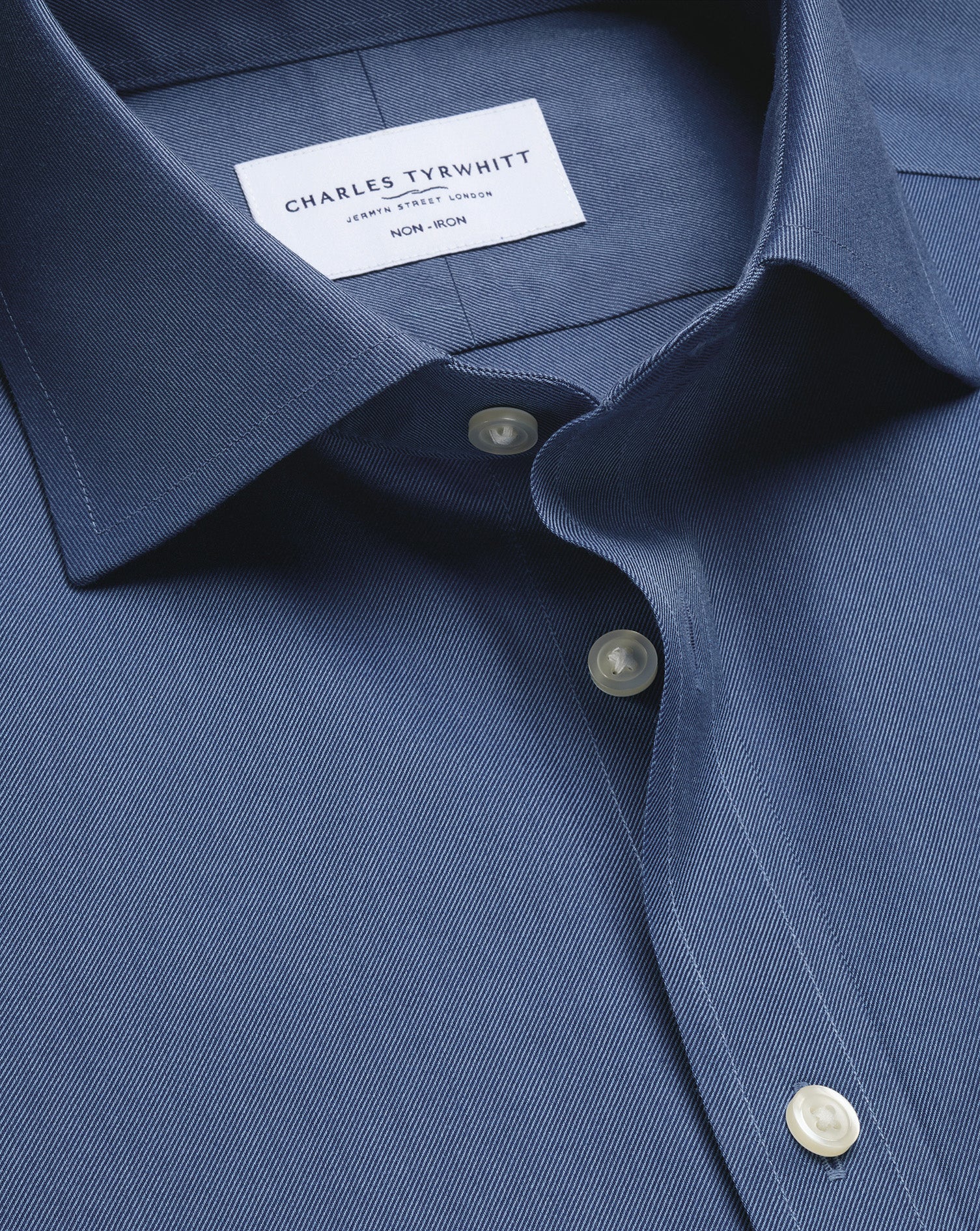 Non-Iron Twill Shirt - Denim Blue