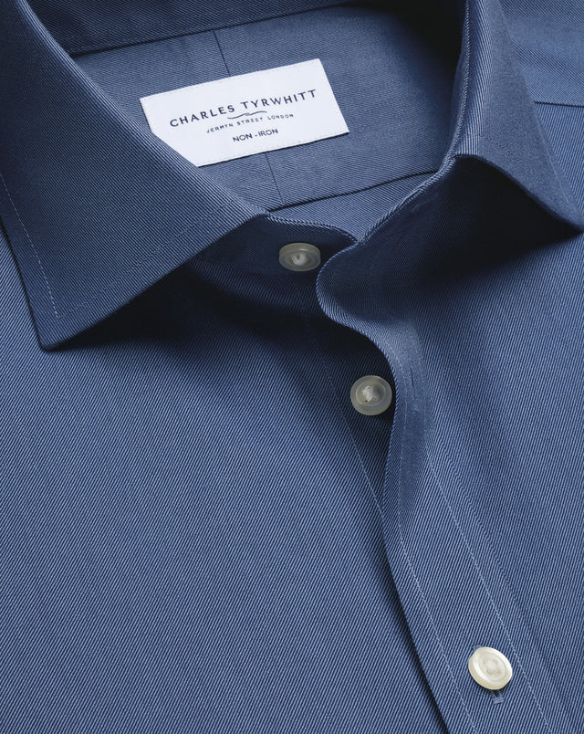 Non-Iron Twill Shirt - Denim Blue