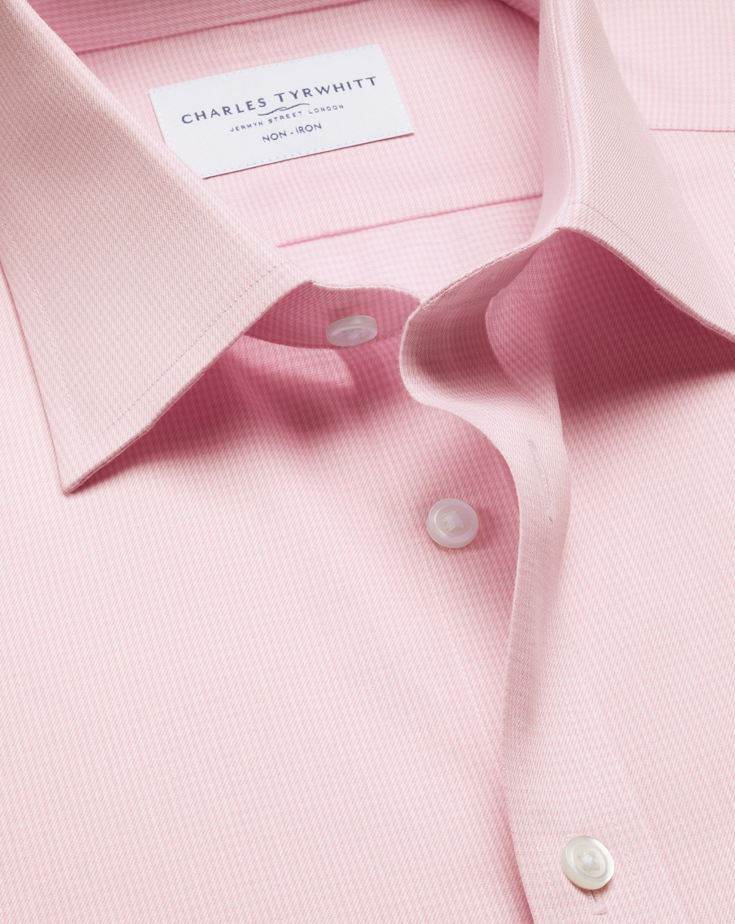 Non-Iron Twill Puppytooth Shirt – Pink