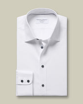 Non Iron Twill With Contrast Buttons Shirt