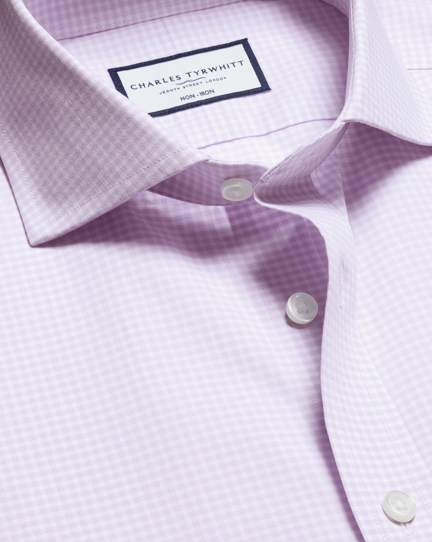 Non Iron Poplin Gingham Shirt