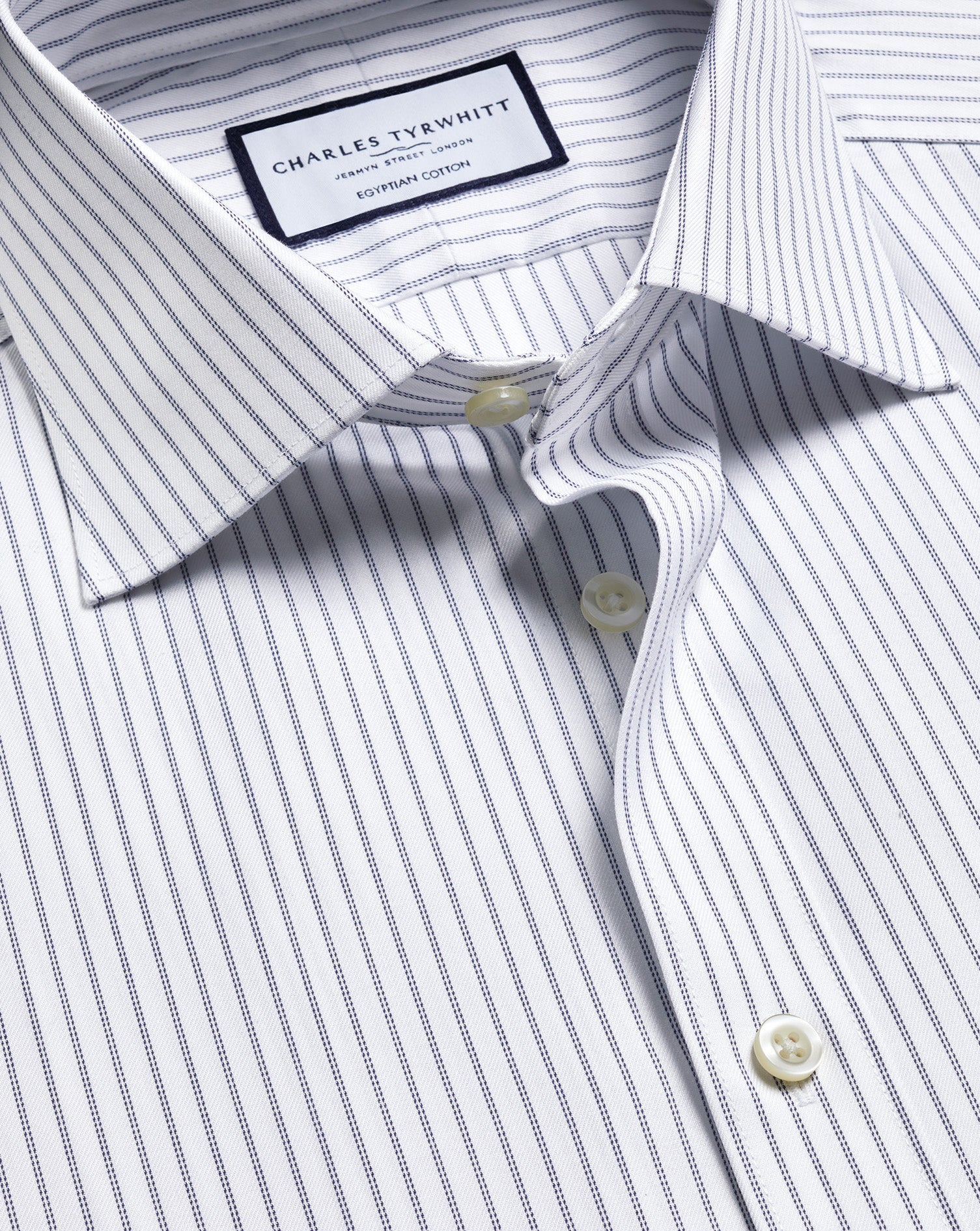 Luxury Stripe Shirt - Mid Blue
