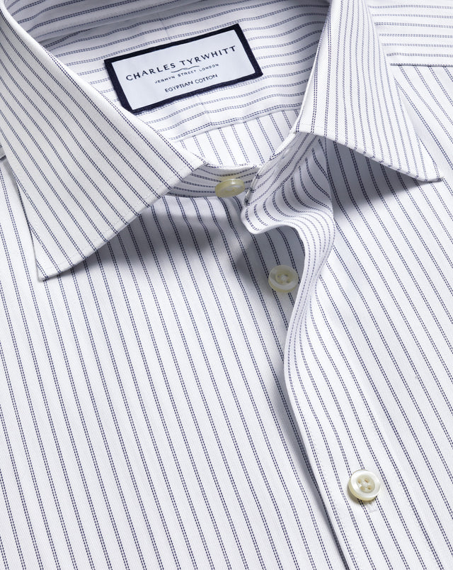 Luxury Stripe Shirt - Mid Blue