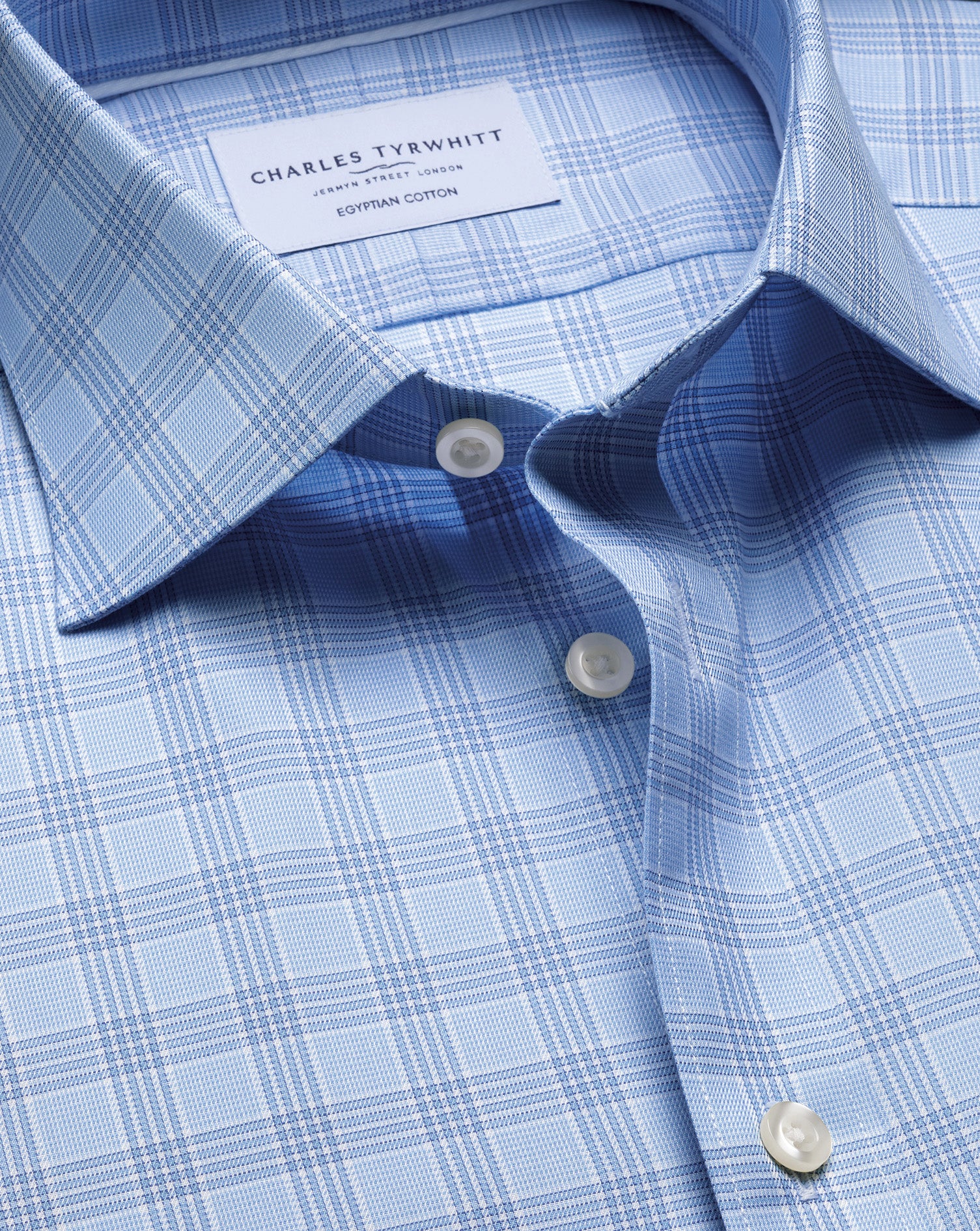 Luxury Check Shirt - Sky Blue