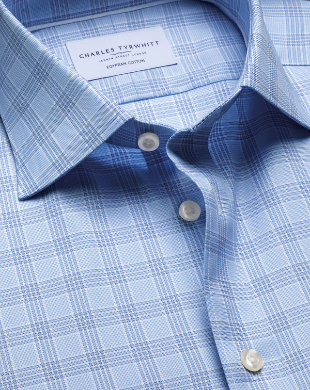 Luxury Check Shirt - Sky Blue