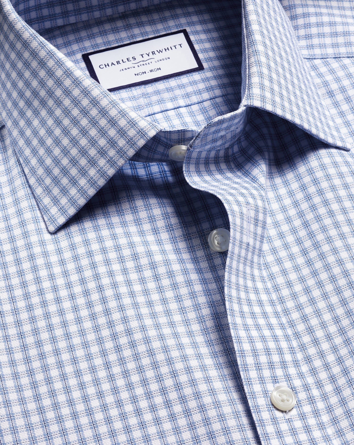 Non-Iron Royal Oxford Check Shirt - Blue