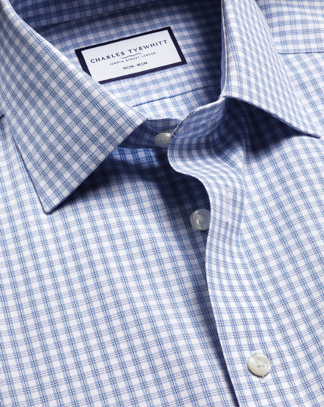Non-Iron Royal Oxford Check Shirt - Blue