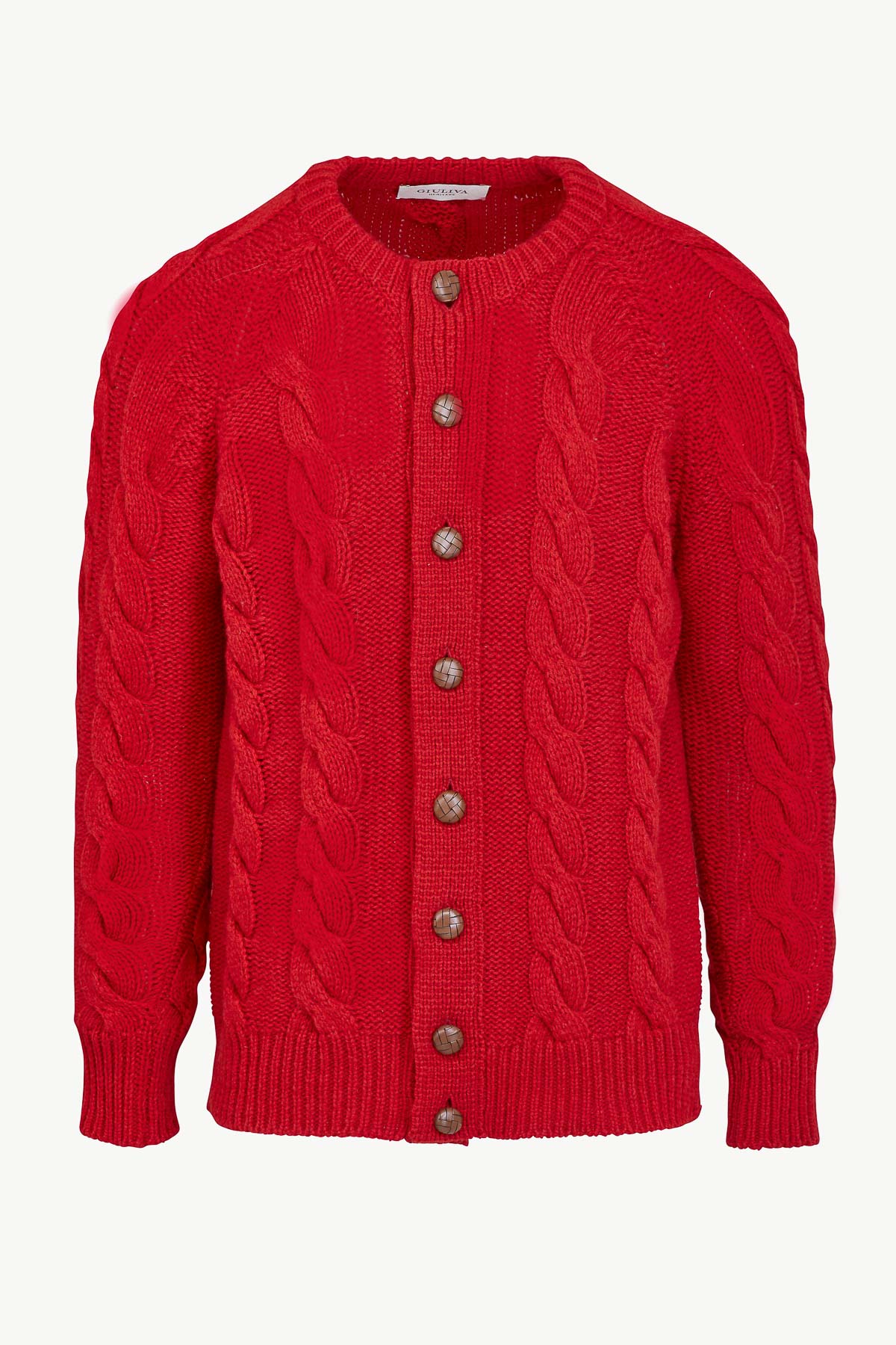 Francis Cardigan In Cable Knit Wool