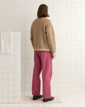 Fringe Check Pullover