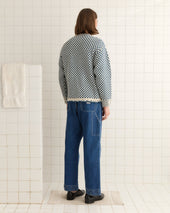 Fringe Check Pullover