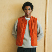 Stripe Quilt Mil Liner Vest