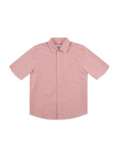 Derby Seersucker Shirt in Washed Red