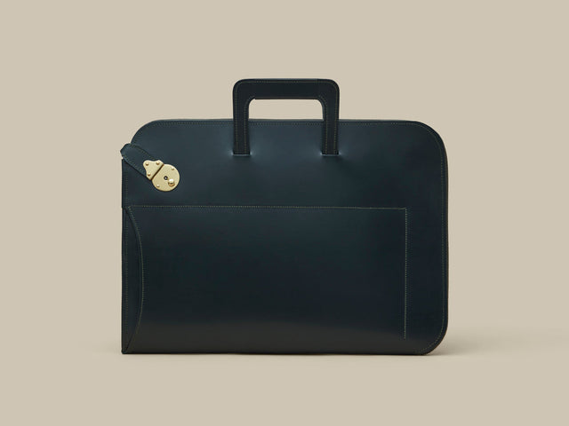 Retractable Handle Portfolio with Lock Green