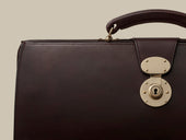 Frame Top Briefcase Dark Brown