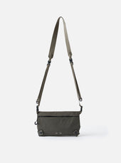 F/CE.® Charcoal Nylon Textured Twill Drawstring Sacoche