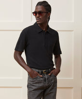 Lightweight Mini Waffle Polo