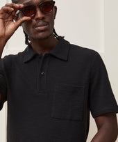 Lightweight Mini Waffle Polo