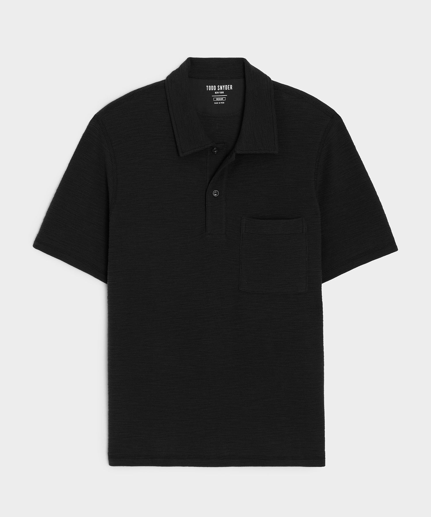 Lightweight Mini Waffle Polo