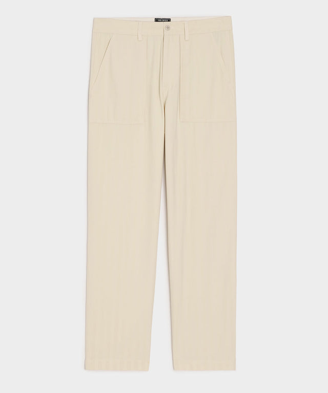 Relaxed Herringbone Twill Camp Pant