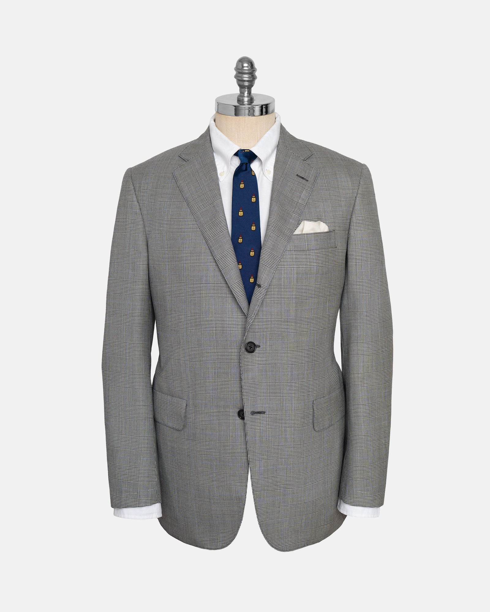 Made In Usa Prince Of Wales Check Worsted Wool Suit