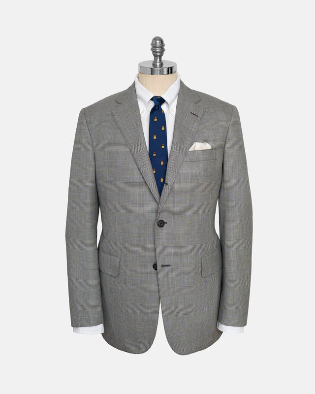 Made-in-USA Prince of Wales Check Worsted Wool Suit