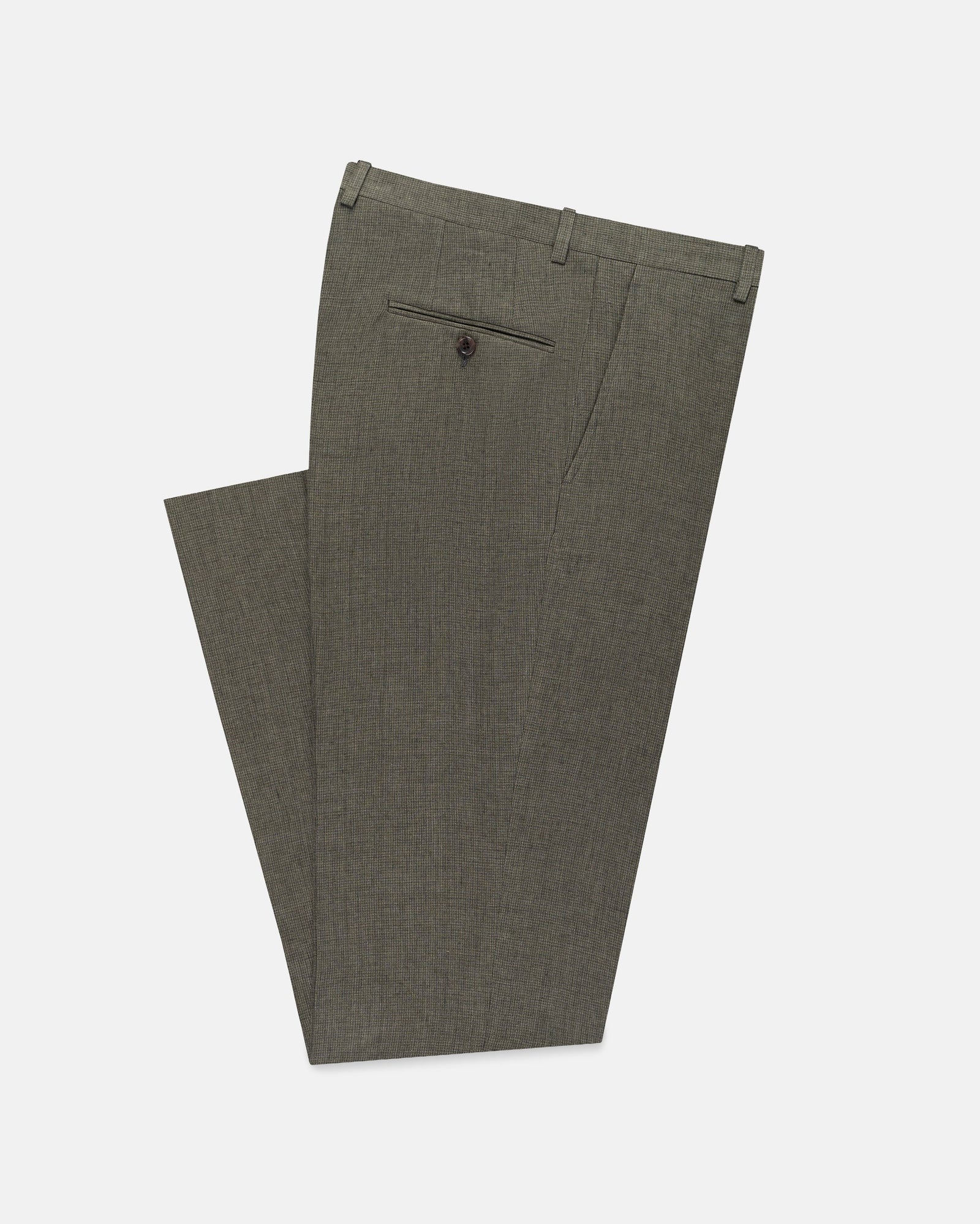 Made In Usa Mini Houndstooth Linen Trouser