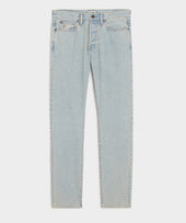 Slim Selvedge Jean in Faded Light Indigo