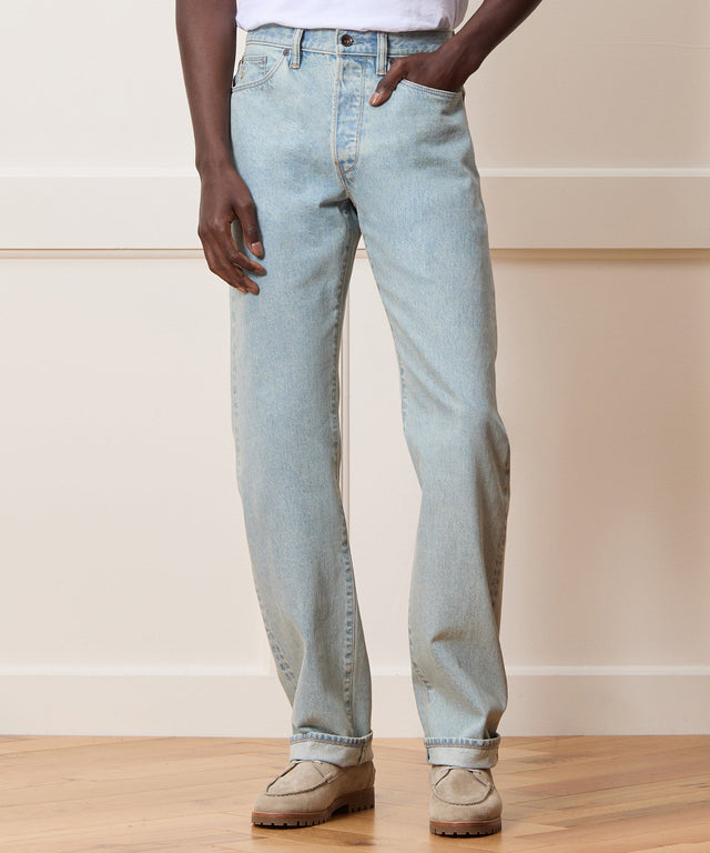 Straight Fit Selvedge Jean in Light Indigo