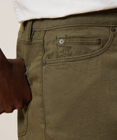 Straight Garment-Dyed Jean in Olive