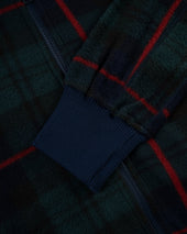 Plaid Polar Fleece Track Jacket