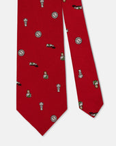 Made In Usa Red Baseball Score Club Tie