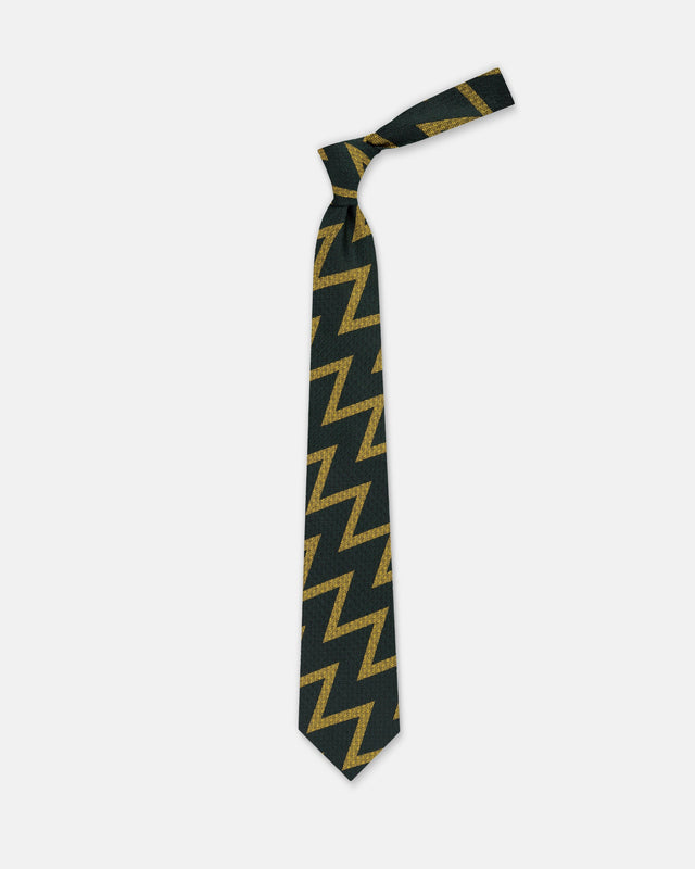 Made In Usa Zig Zag Non Crease Silk Tie