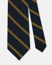 Gold Double Stripe Irish Poplin Tie