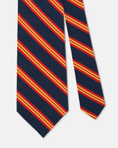 Red Triple Stripe Irish Poplin Tie