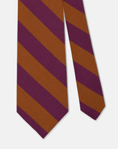 Rust Guard Stripe Irish Poplin Tie